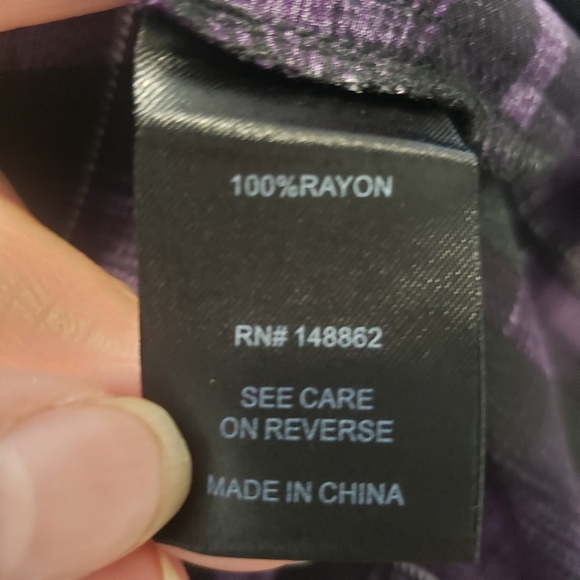 TORRID PURPLE-BLACK PLAID BABYDOLL TUNIC...SIZE:1 - Picture 11 of 11